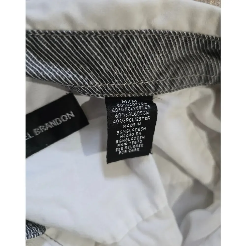 Michael Brandon Men's White Short Sleeve Button Down Shirt Size Medium